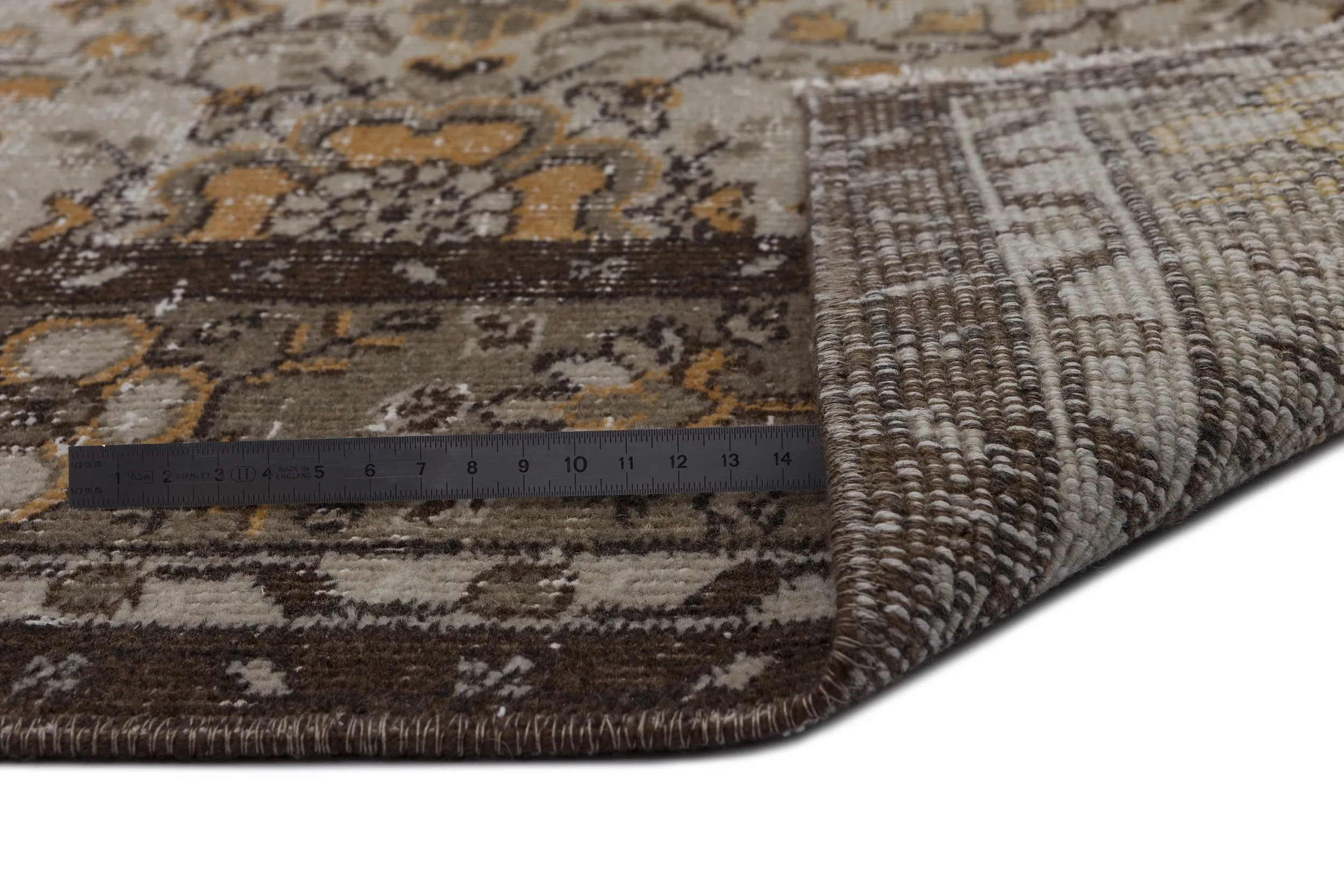 Retro Design Naturel Over Dyed Vintage Rug 5'9'' x 9'1'' ft 175 x 278 cm
