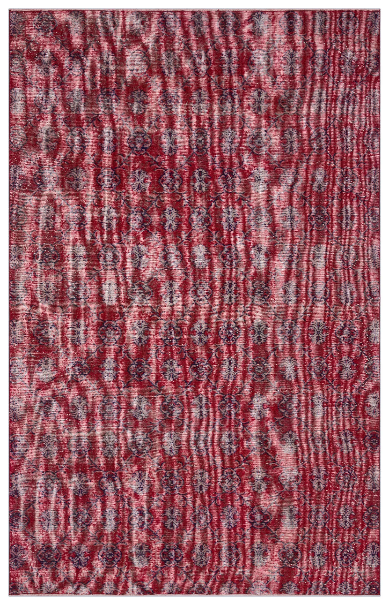 Retro Design Naturel Over Dyed Vintage Rug 6'5'' x 10'0'' ft 196 x 305 cm