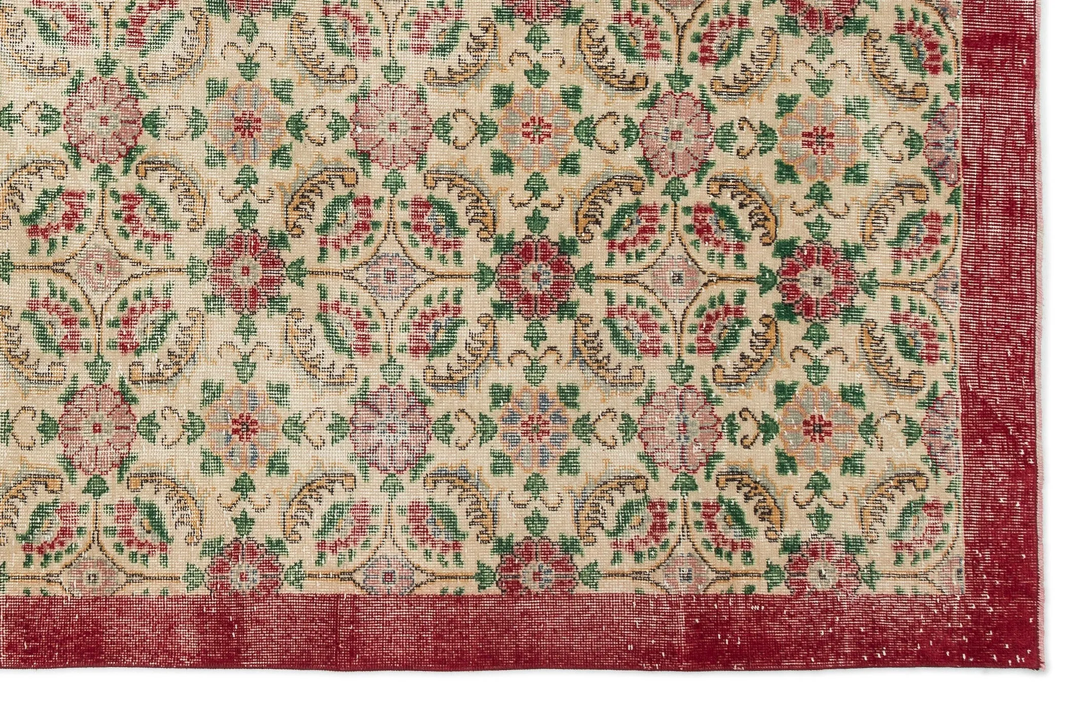 Retro Design Naturel Over Dyed Vintage Rug 6'7'' x 10'6'' ft 200 x 320 cm