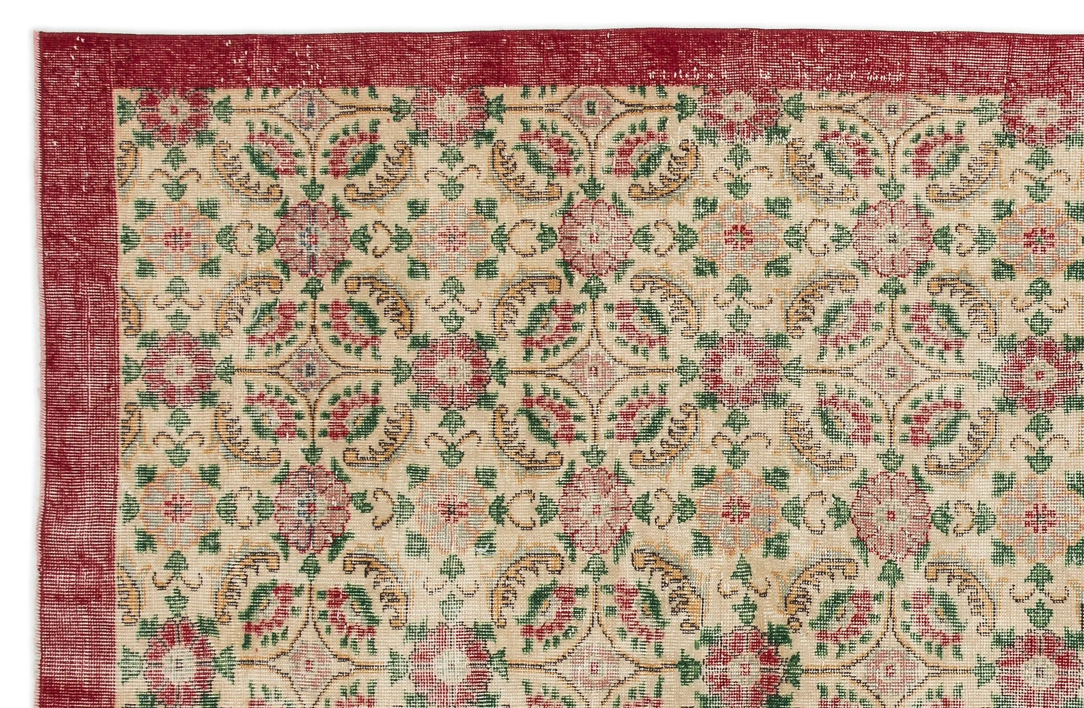 Retro Design Naturel Over Dyed Vintage Rug 6'7'' x 10'6'' ft 200 x 320 cm