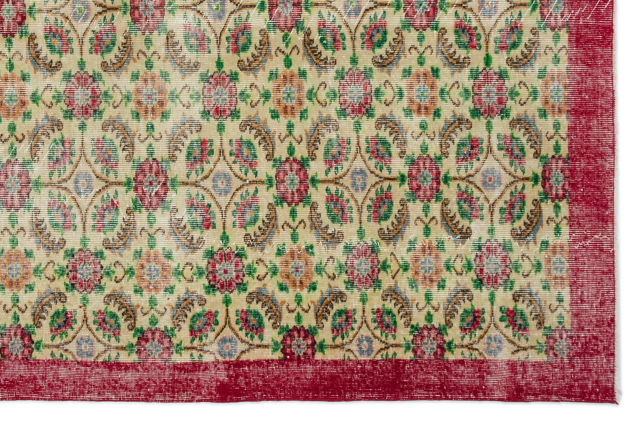 Retro Design Naturel Over Dyed Vintage Rug 6'9'' x 10'5'' ft 207 x 317 cm