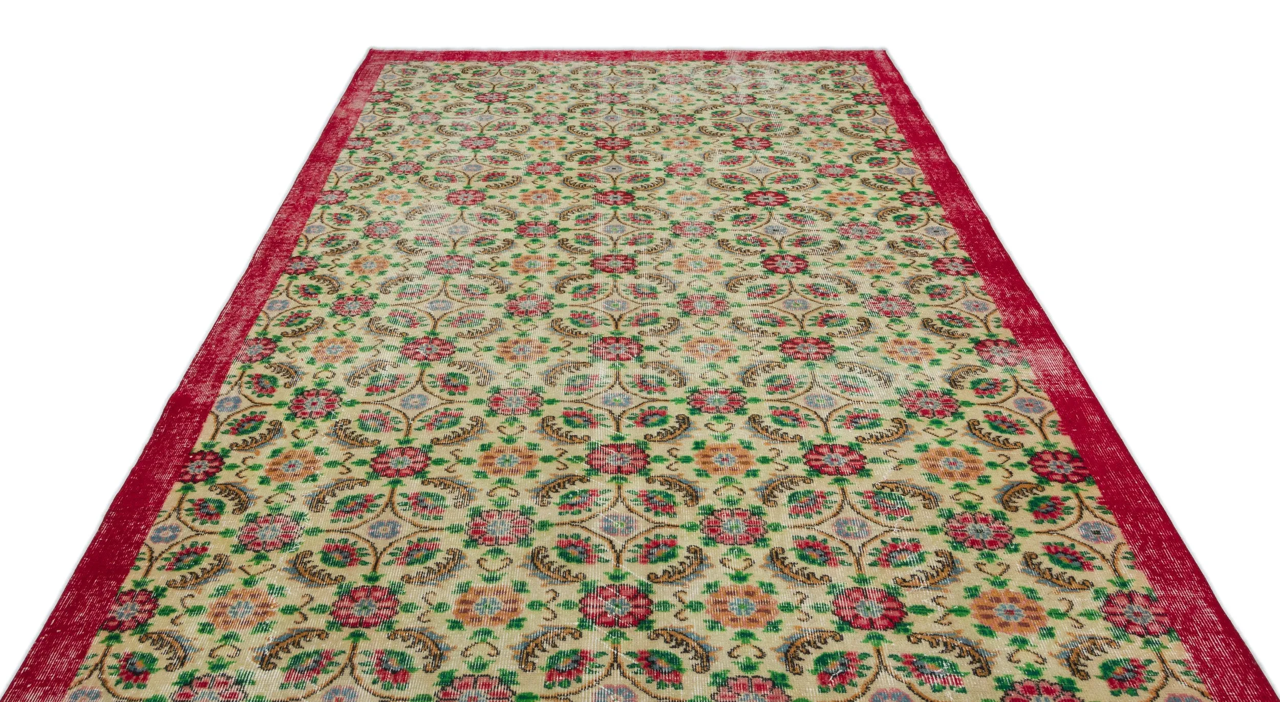 Retro Design Naturel Over Dyed Vintage Rug 6'9'' x 10'5'' ft 207 x 317 cm