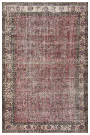 Retro Design Naturel Over Dyed Vintage Rug 7'2'' x 10'7'' ft 219 x 323 cm
