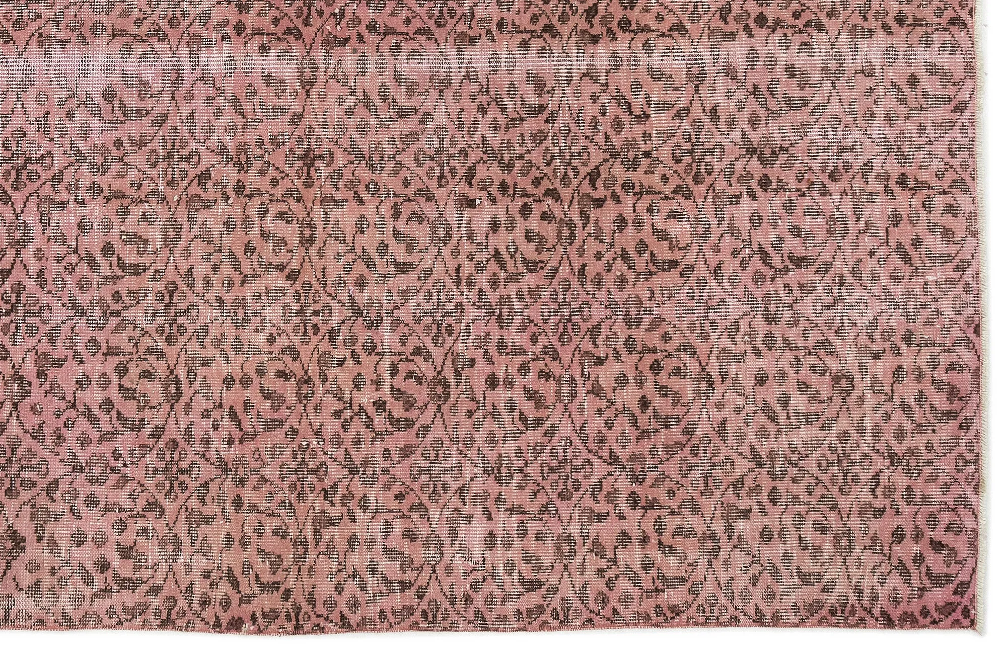 Retro Design Pink Over Dyed Vintage Rug 5'2'' x 8'4'' ft 157 x 253 cm