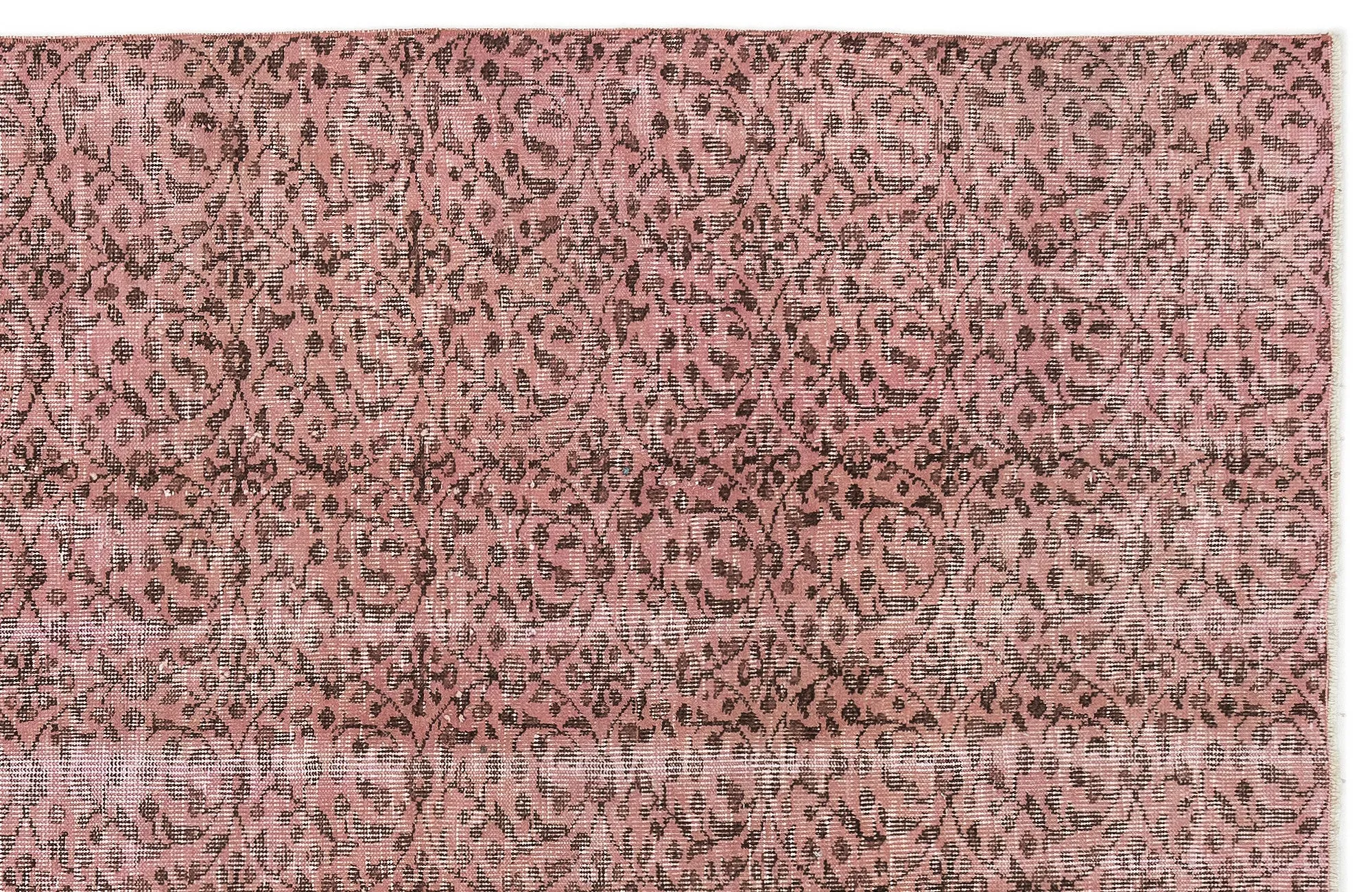 Retro Design Pink Over Dyed Vintage Rug 5'2'' x 8'4'' ft 157 x 253 cm