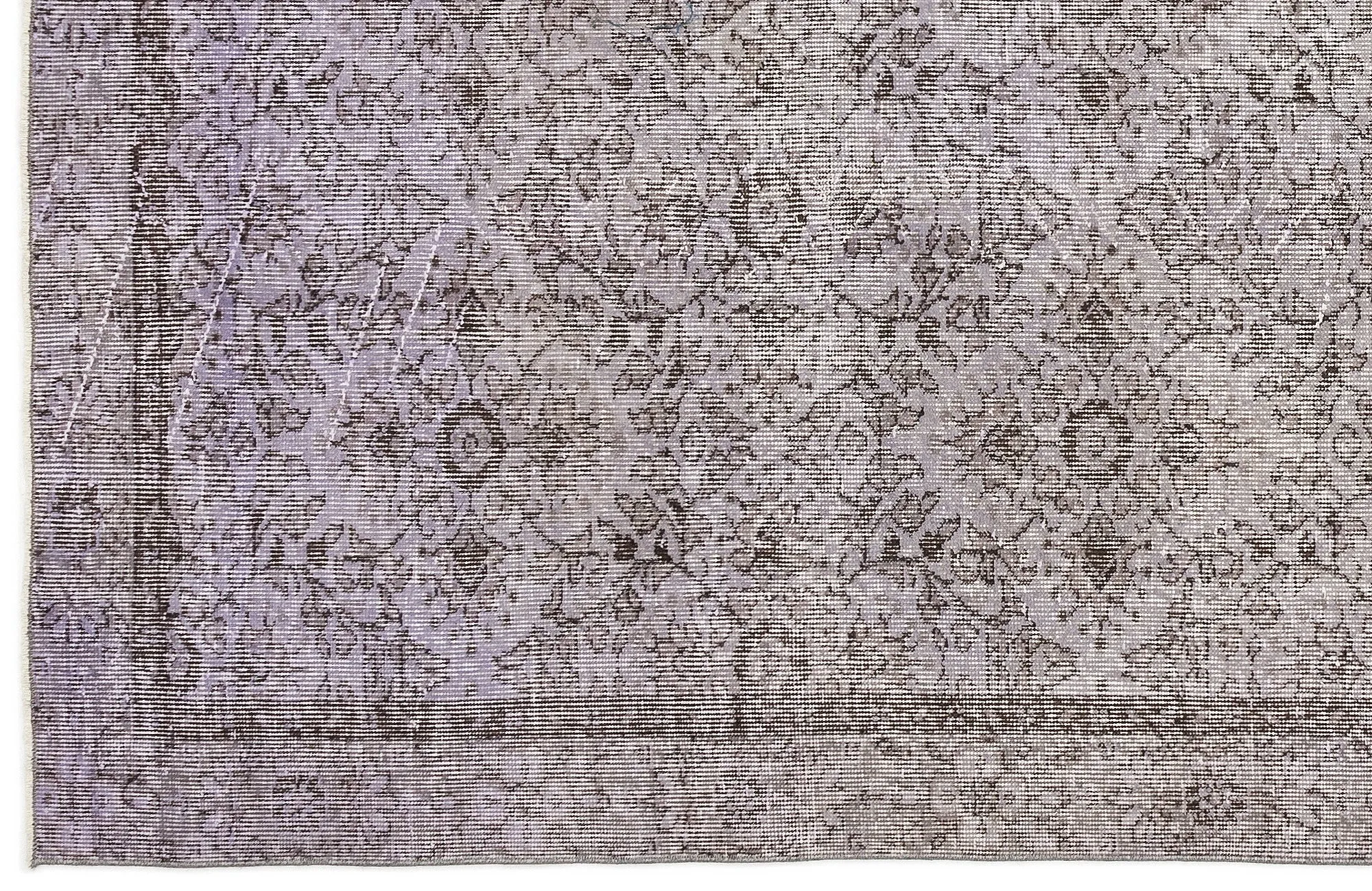 Retro Design Purple Over Dyed Vintage Rug 4'8'' x 8'2'' ft 142 x 250 cm