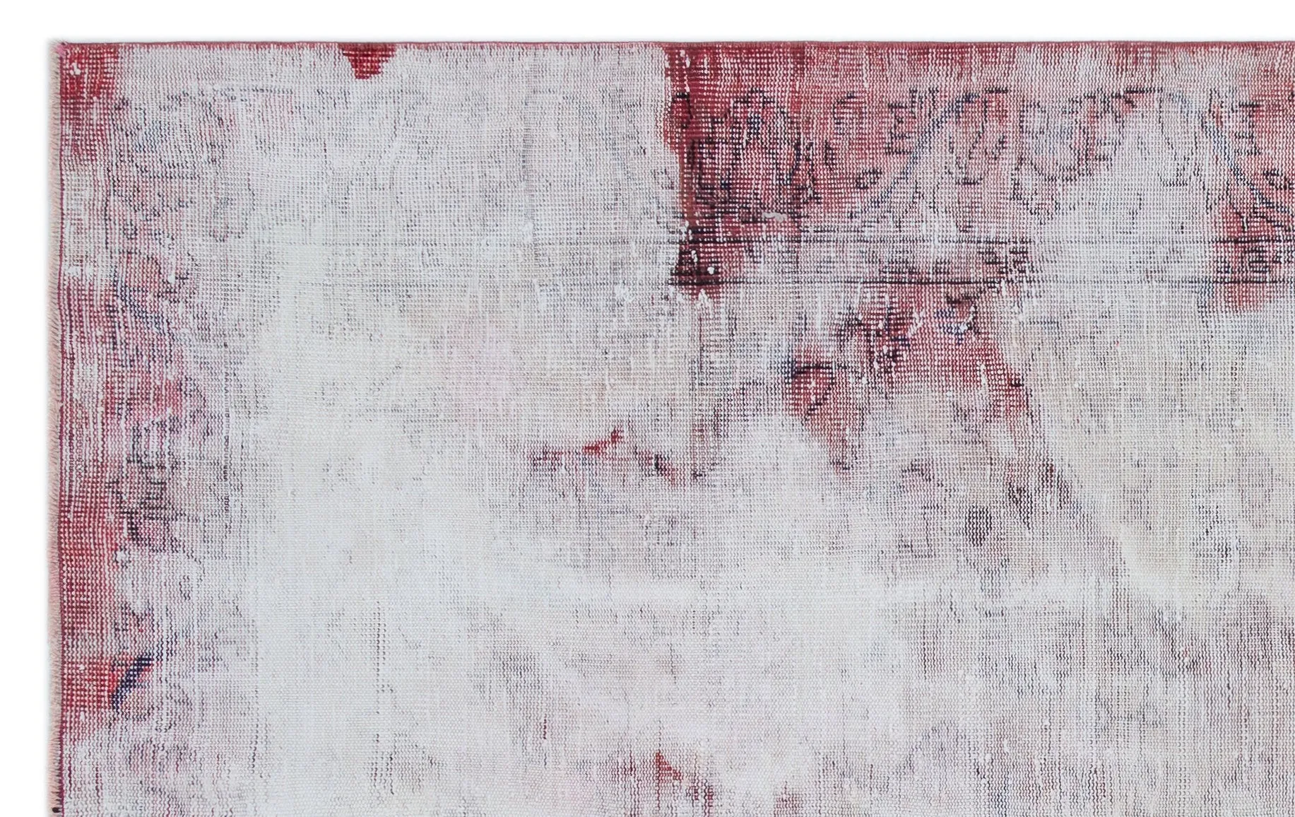 Retro Design Red Over Dyed Vintage Rug 5'5'' x 8'4'' ft 164 x 255 cm