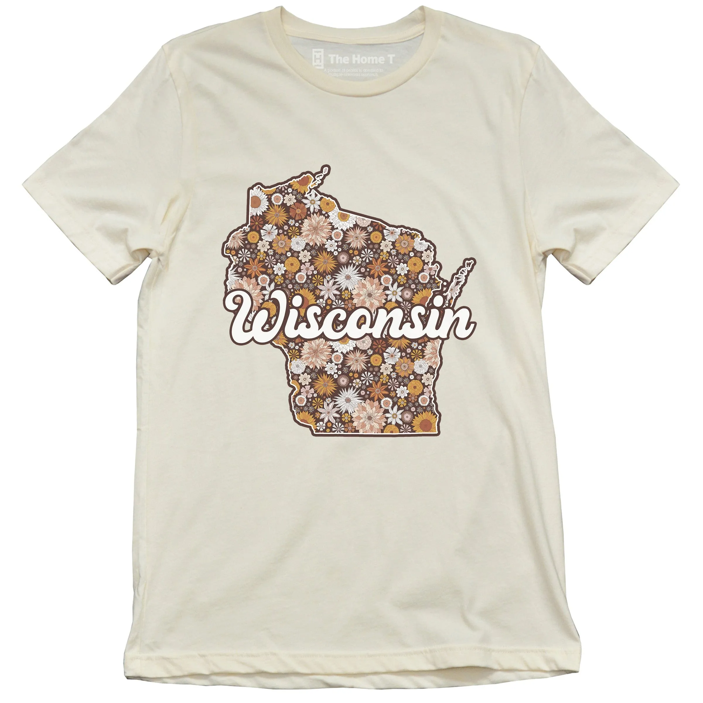 Retro Floral Wisconsin