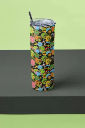 Retro Jungle Party Skinny Tumbler Bottle