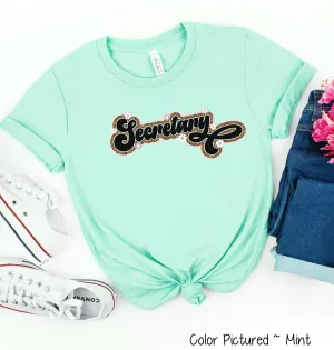 Retro Leopard Secretary Tee