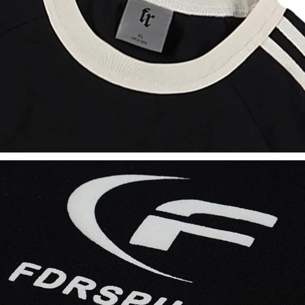Retro Letter Print Raglan Sleeve T-shirt