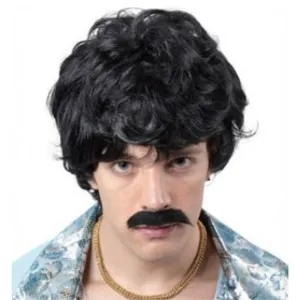 Retro Man Black Wig