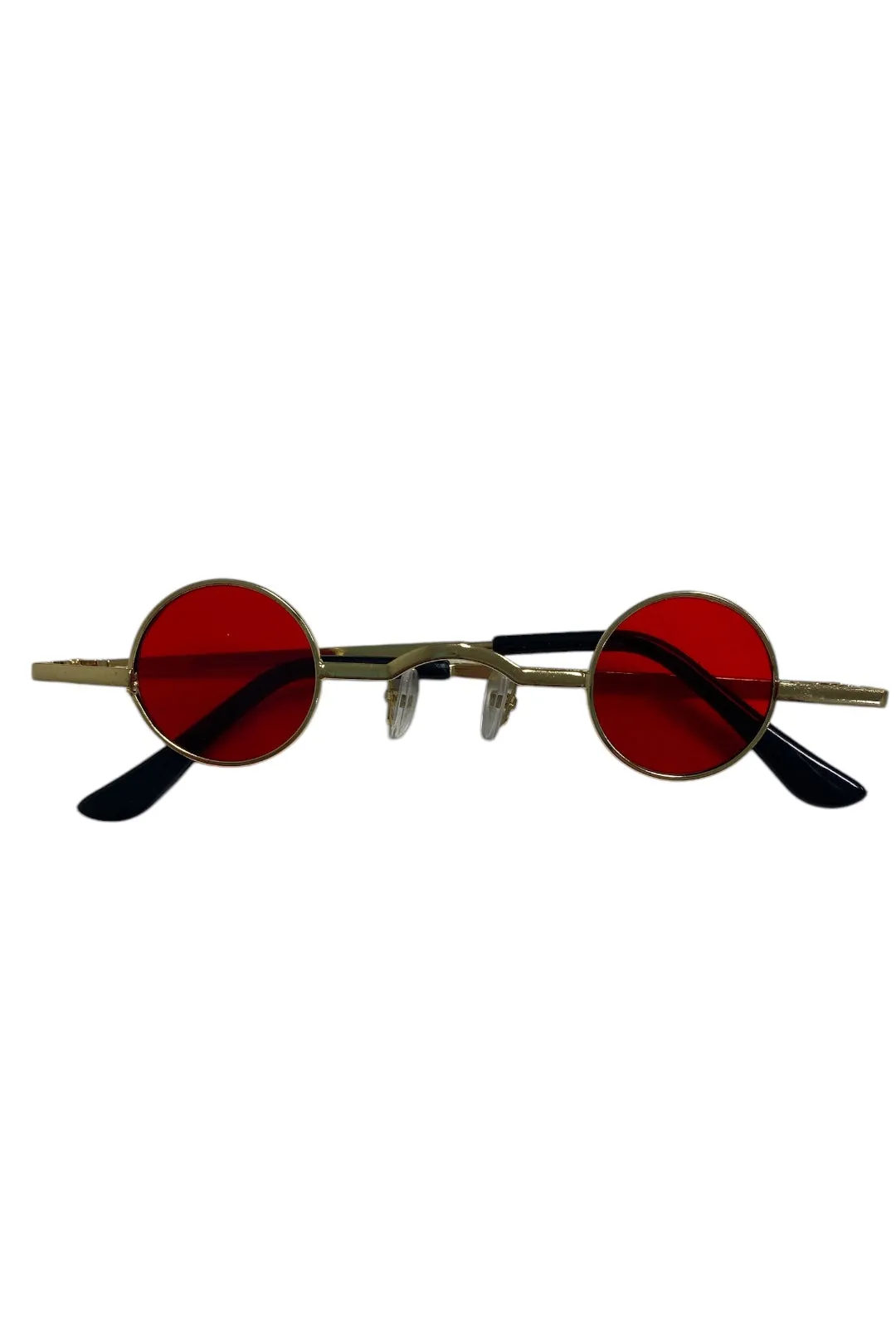 Retro Mini Circle Red Lens Glasses