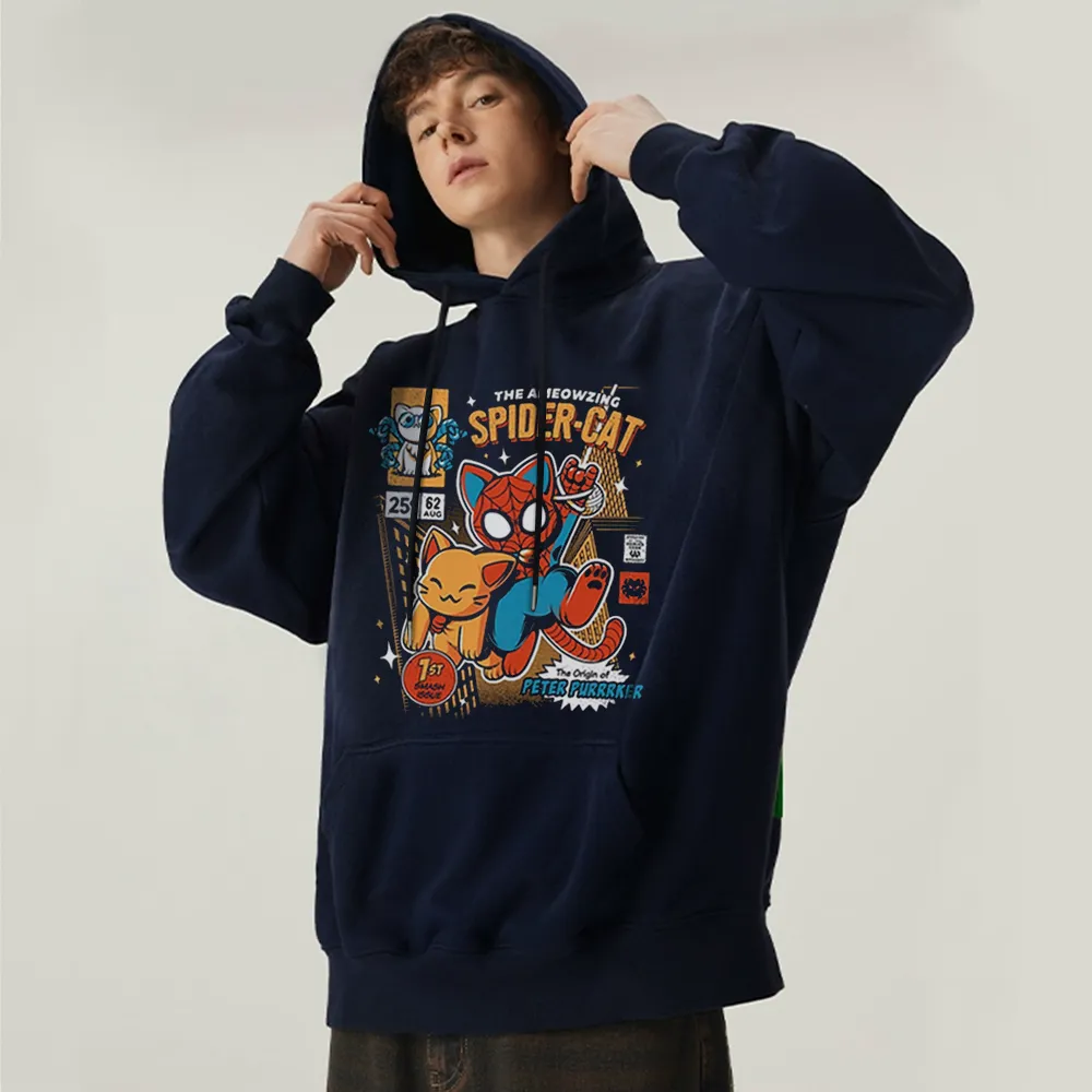 Retro Spider Cat Hoodie