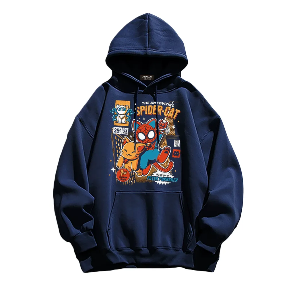 Retro Spider Cat Hoodie