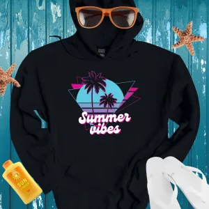 Retro Summer Vibes Hoodie With 80S Aesthetic Design