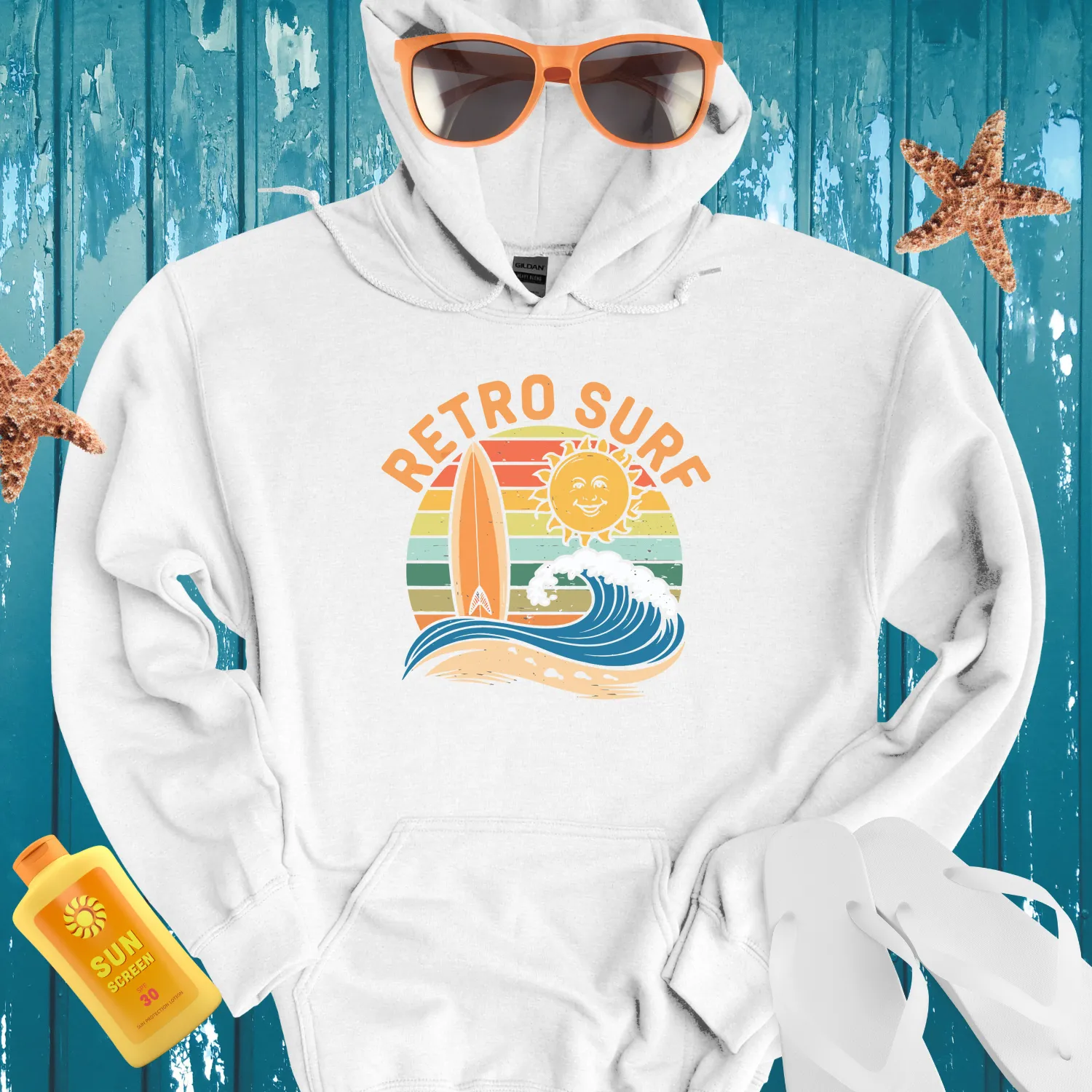 Retro Surf Hoodie For Vintage Style Enthusiasts