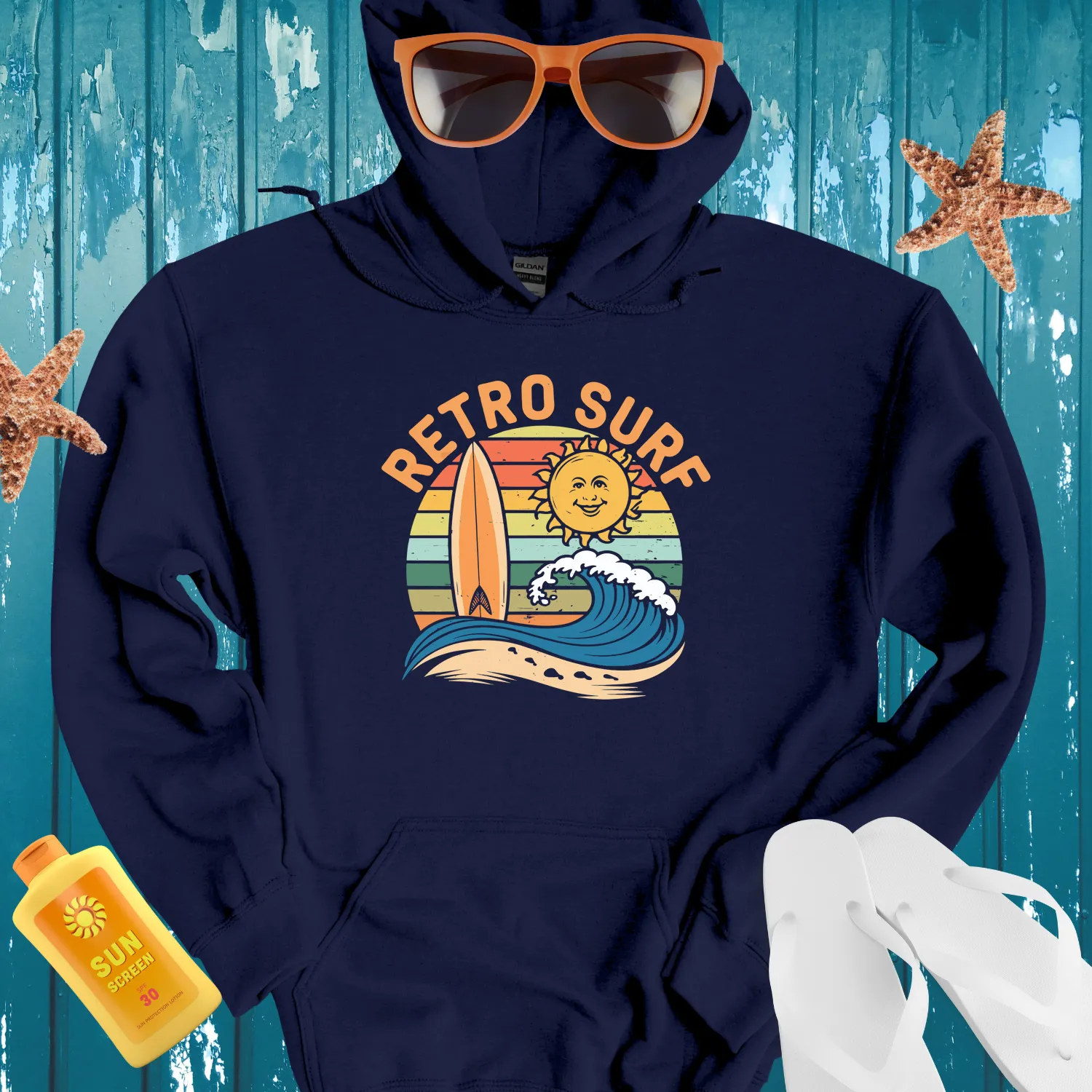 Retro Surf Hoodie For Vintage Style Enthusiasts