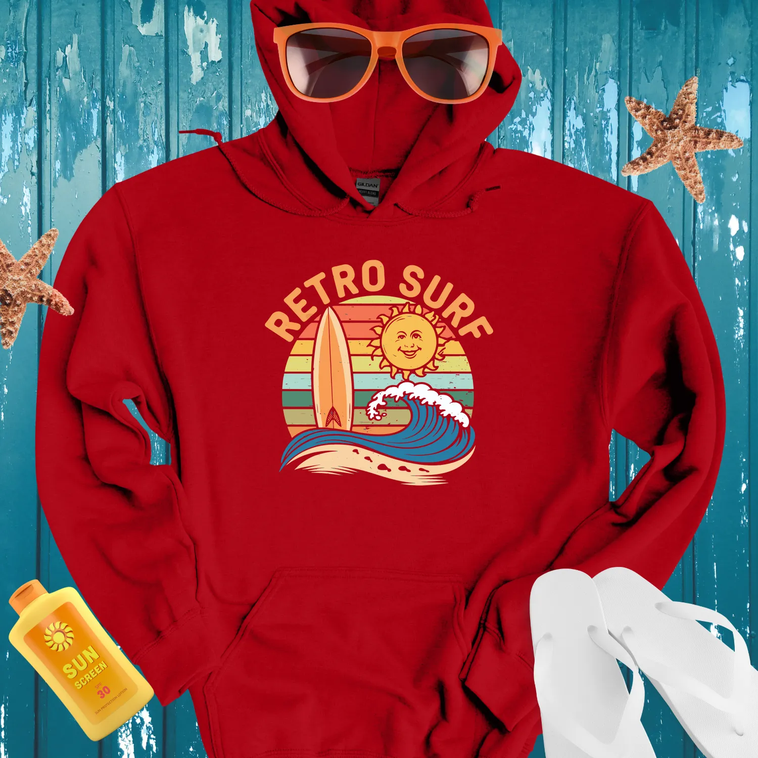 Retro Surf Hoodie For Vintage Style Enthusiasts