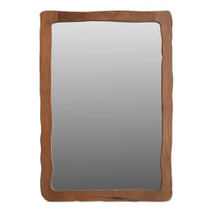RetroWave Acacia Wood Free-Form Mirror
