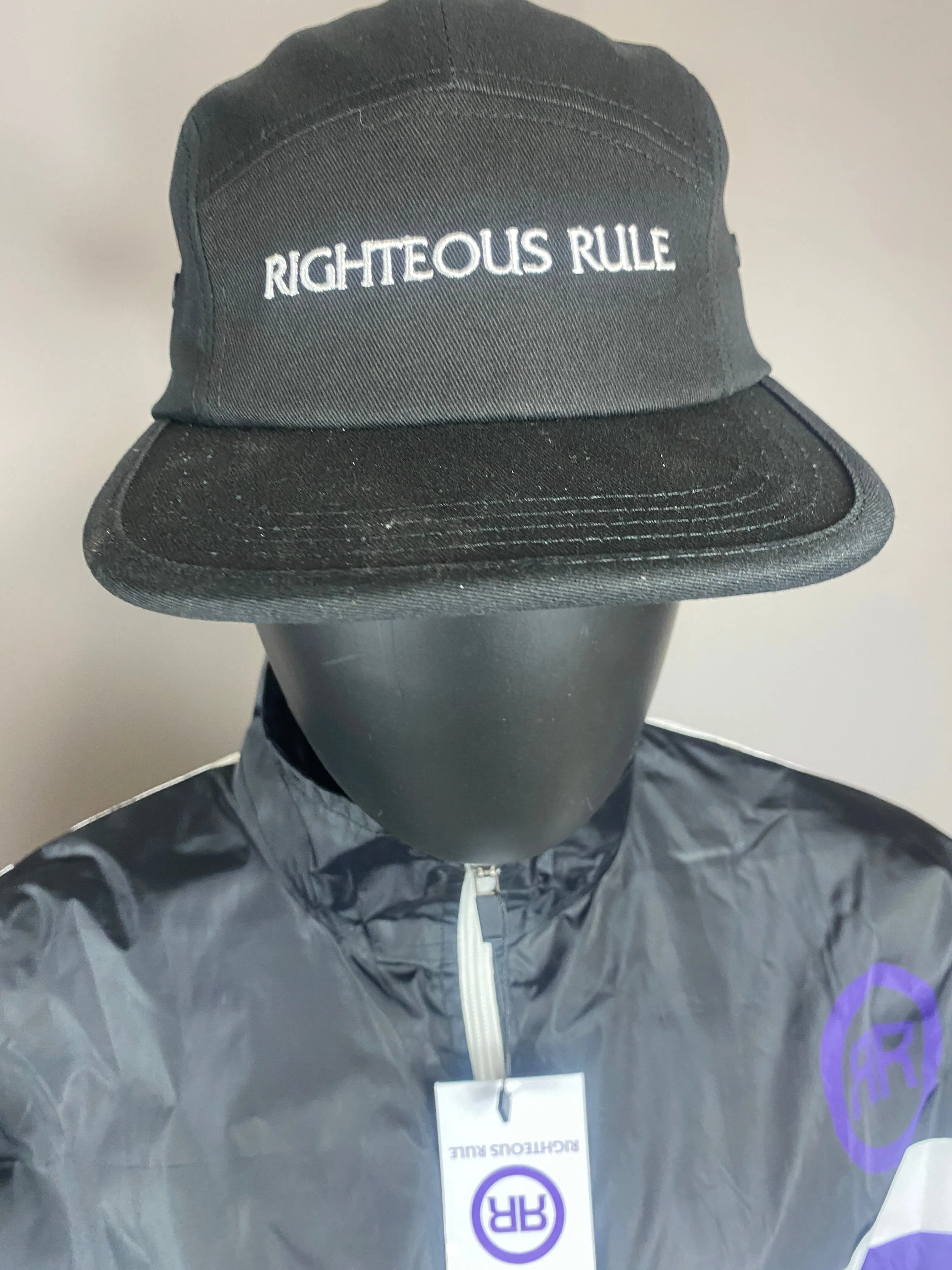 Righteous Rule Black Five Panel Cap