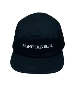 Righteous Rule Black Five Panel Cap