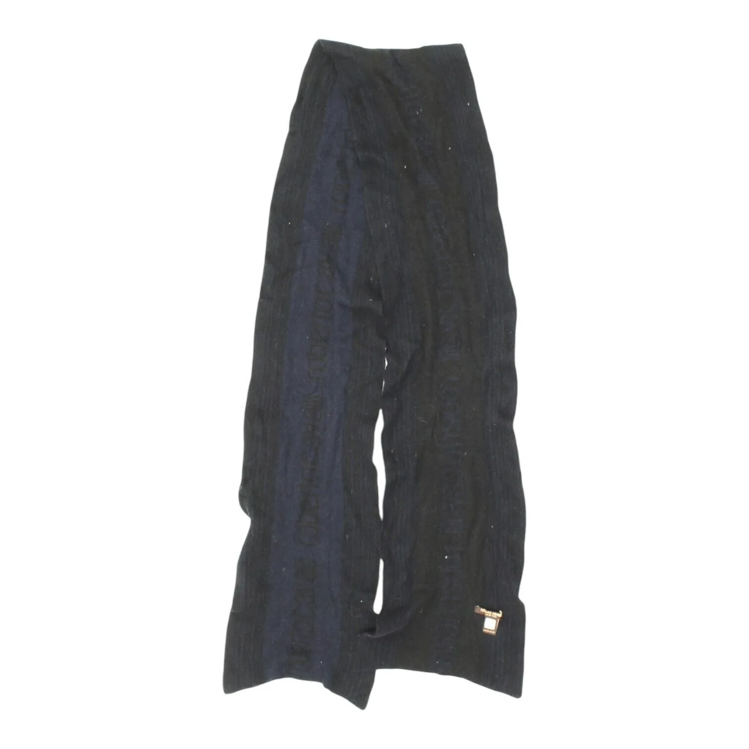 Roberto Cavalli Knit Scarf | Vintage Navy Black High End Luxury Designer