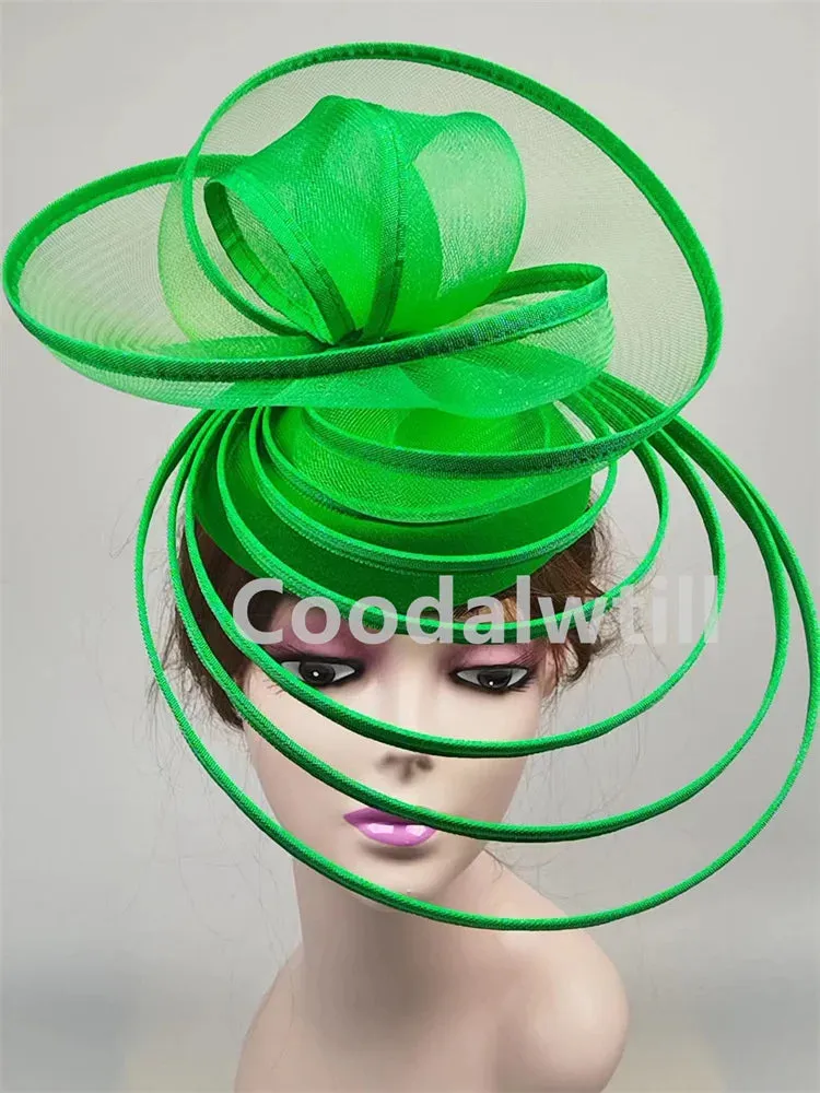 Royal Ascot Luxury Fascinator Hat Women Wedding Headpiece Mesh Hat Formal Event Pillbox Fascinator Hats Ladies Mariage Millinery