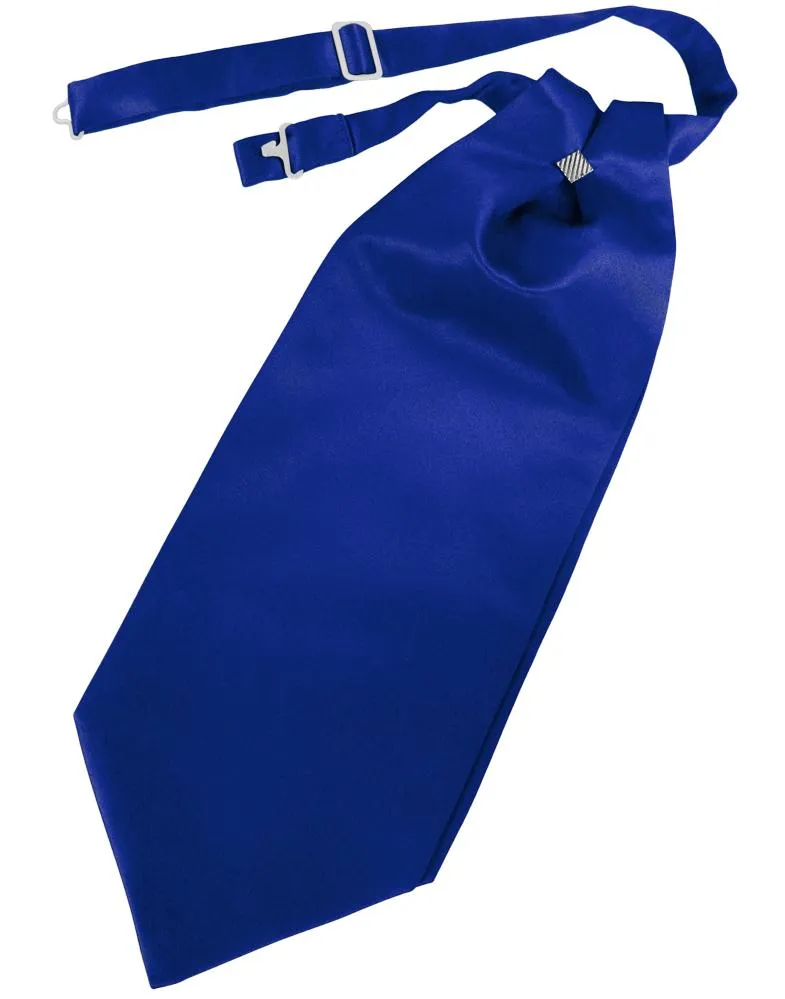 Royal Blue Solid Satin Kids Cravat