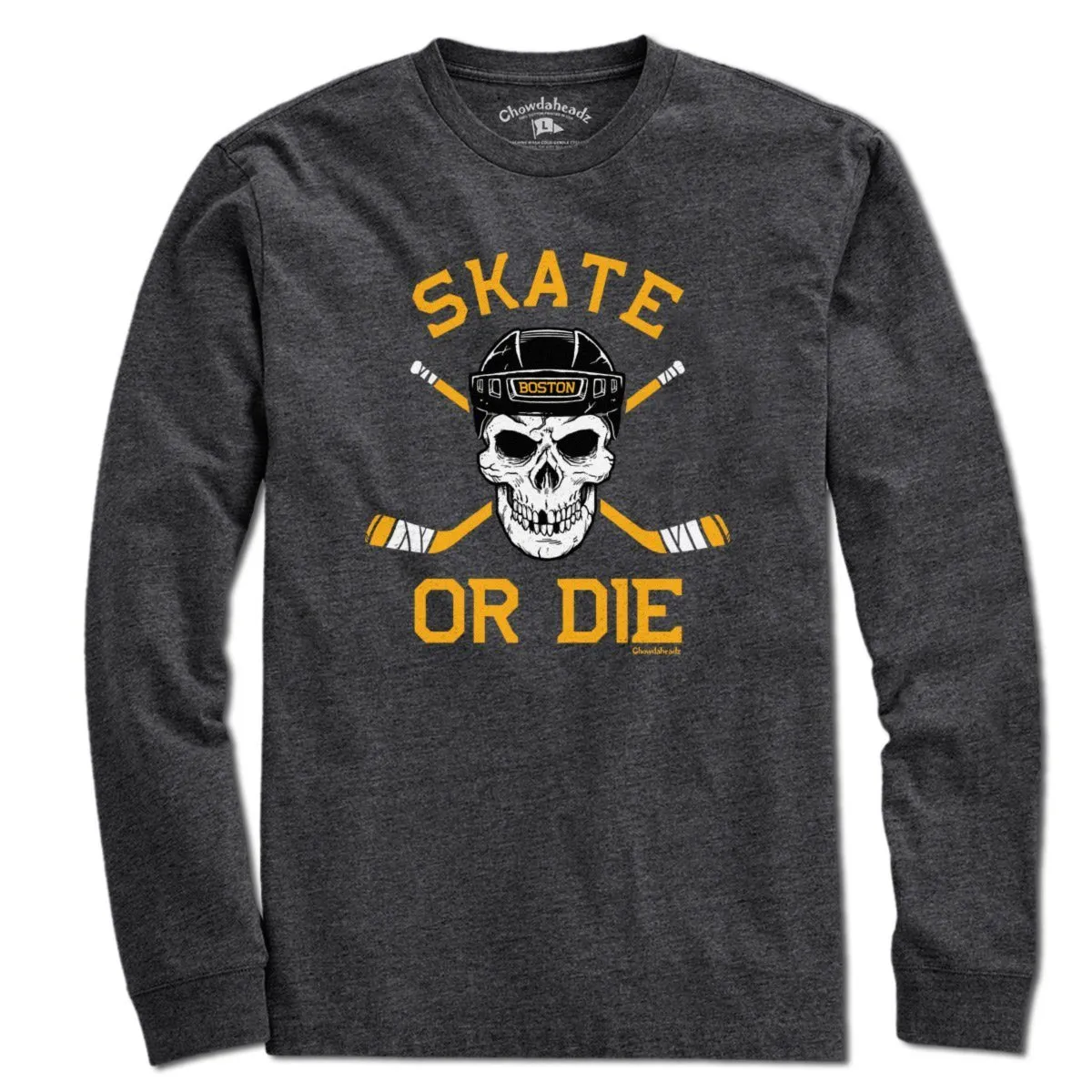 Skate or Die Boston Hockey Fan T-Shirt