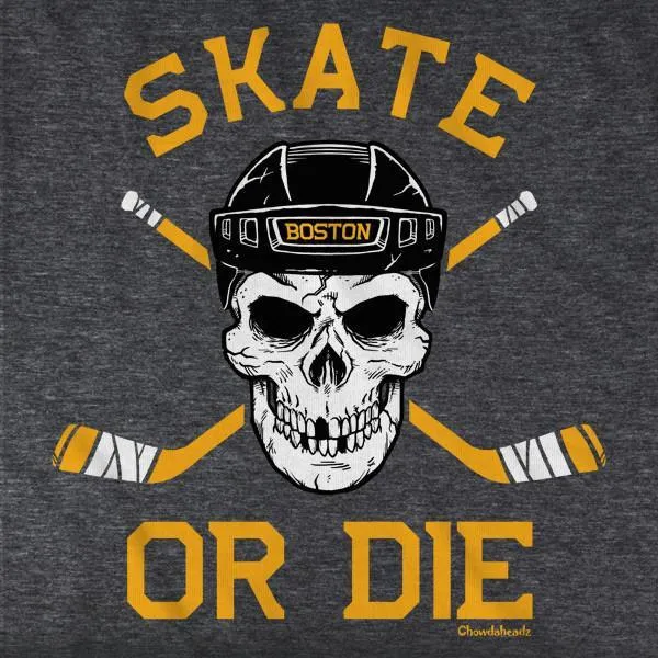 Skate or Die Boston Hockey Fan T-Shirt