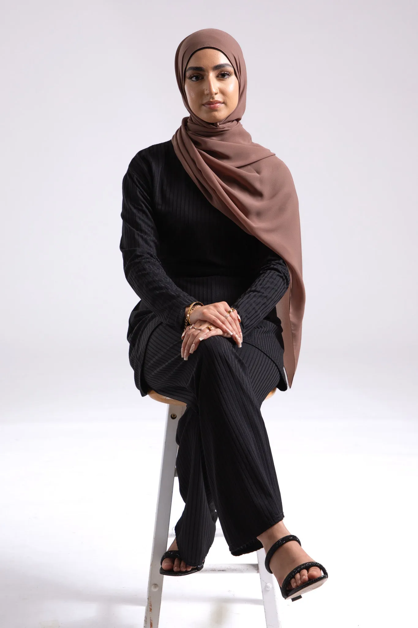 Soft Chiffon Hijab - Cobble Brown