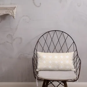 Square and Rectangle Big Ben Inspired Pillow - White and Gold