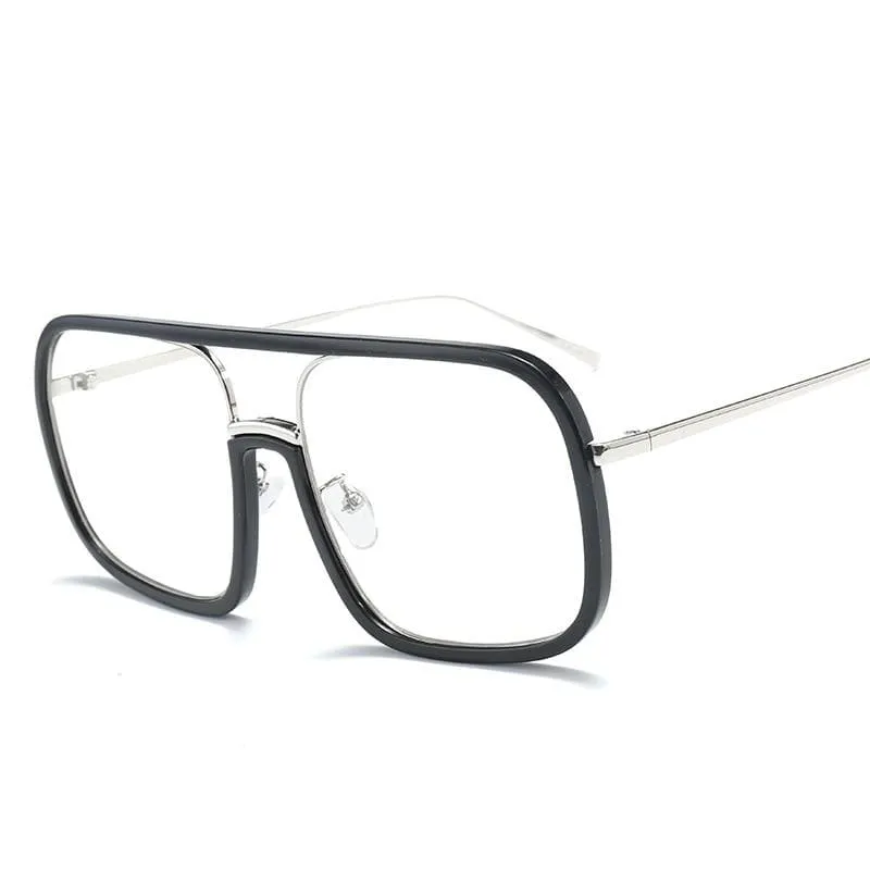 Square Big Frame Sunglasses Men Women Fashion Shades UV400 Vintage Glasses