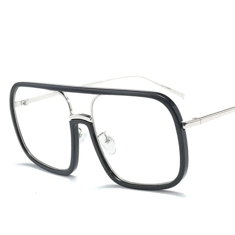 Square Big Frame Sunglasses Men Women Fashion Shades UV400 Vintage Glasses
