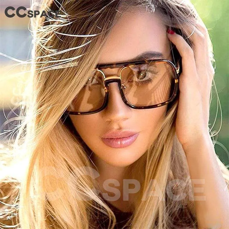 Square Big Frame Sunglasses Men Women Fashion Shades UV400 Vintage Glasses