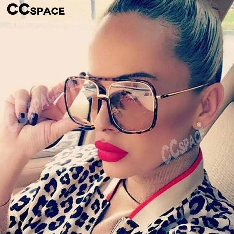 Square Big Frame Sunglasses Men Women Fashion Shades UV400 Vintage Glasses