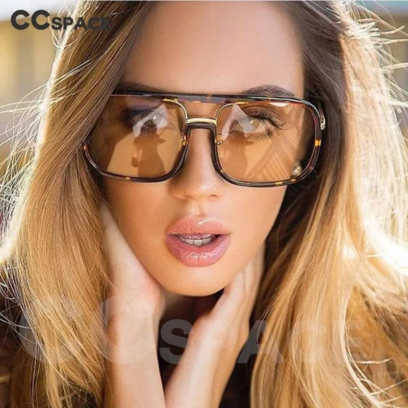 Square Big Frame Sunglasses Men Women Fashion Shades UV400 Vintage Glasses