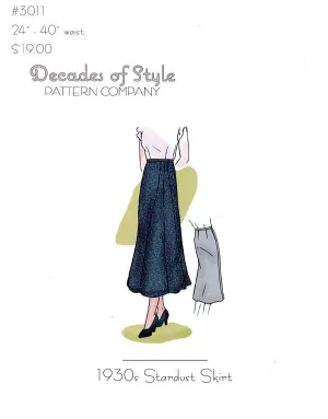 Stardust Skirt 1930's Decades of Style Vintage Style Sewing Pattern