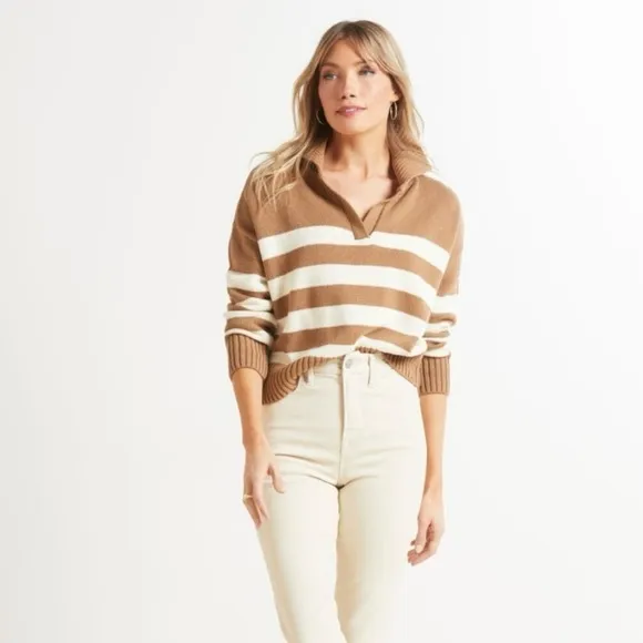 Stitches and Stripes Charleston Collared Pullover