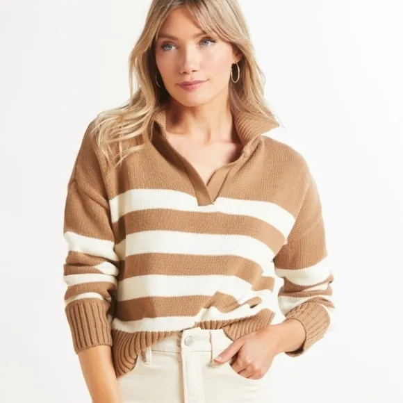 Stitches and Stripes Charleston Collared Pullover