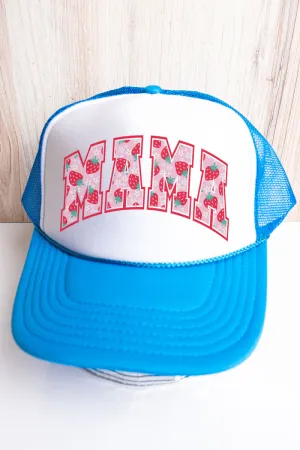 Strawberry Fields Mama Otto Neon Blue with White Foam Front Trucker Hat