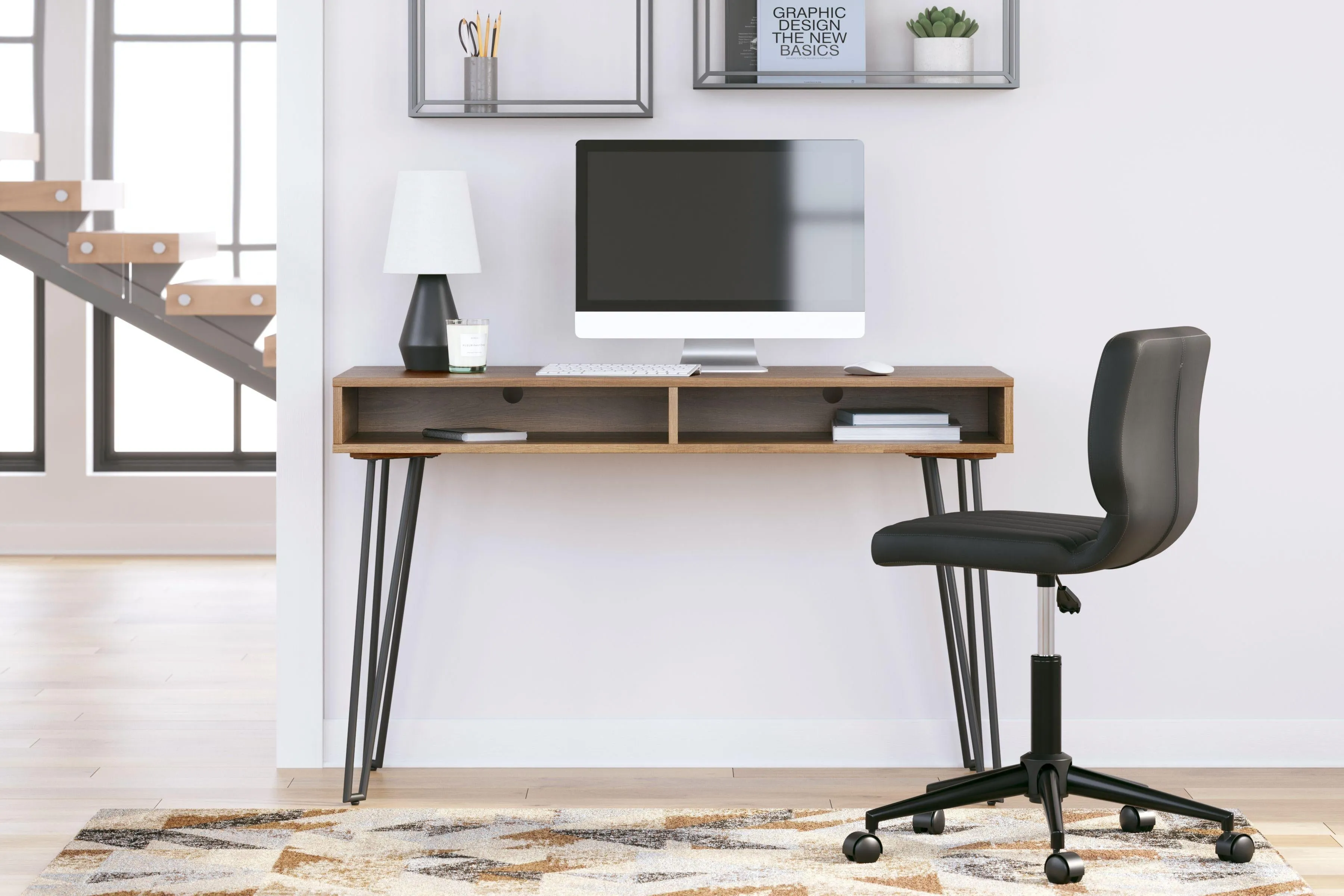 Strumford - Home Office Desk With 2 Open Storages