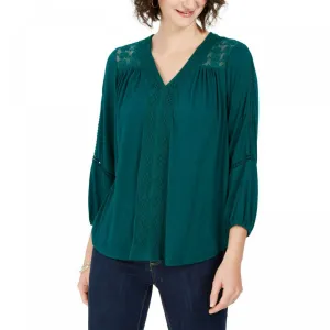 Style & Co. Women's Lace Back Crochet Top