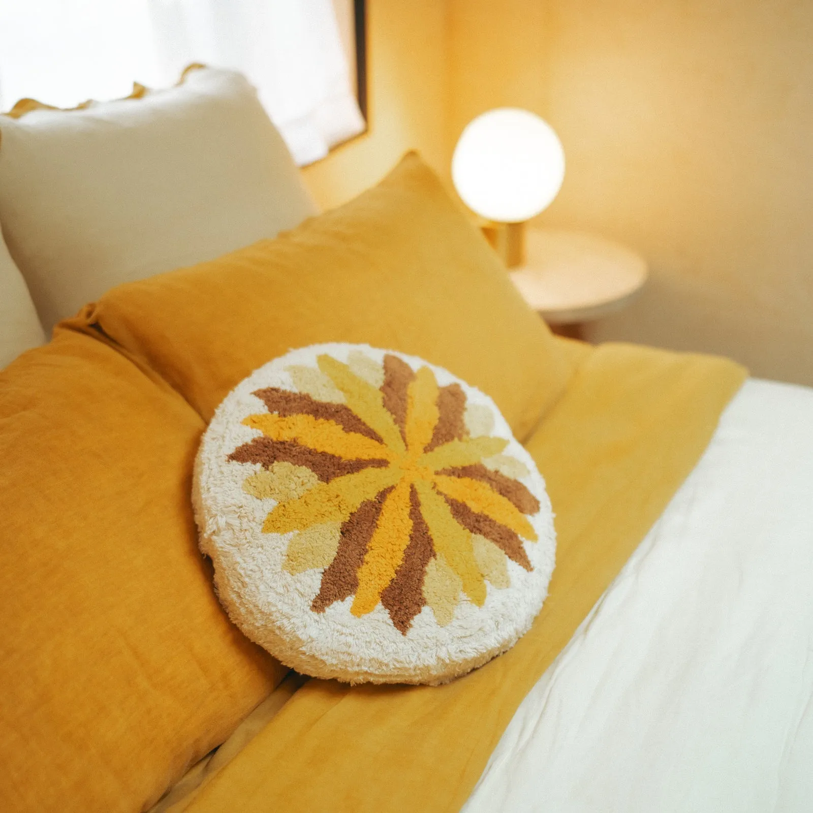 Sunflower Tufted Cushion