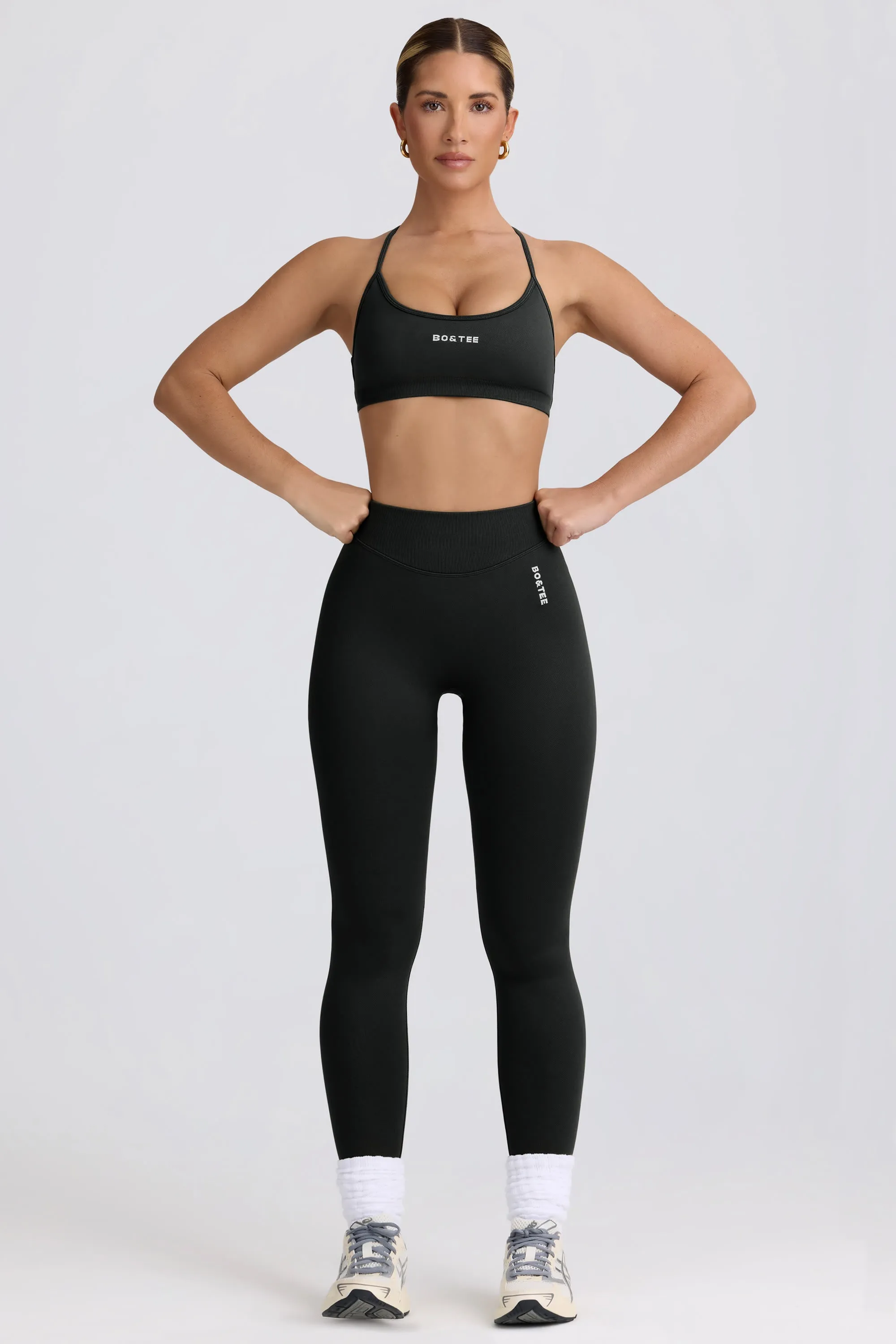Super Sculpt Seamless Backless Sports Bra in Ash