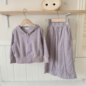 Supersoft Full Zip Flare Set - Lavender
