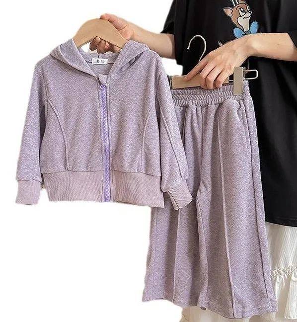 Supersoft Full Zip Flare Set - Lavender