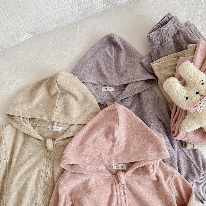 Supersoft Full Zip Flare Set - Soft Beige