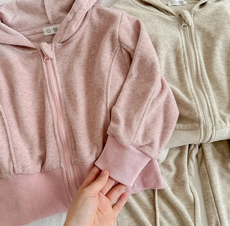 Supersoft Full Zip Flare Set - Soft Beige